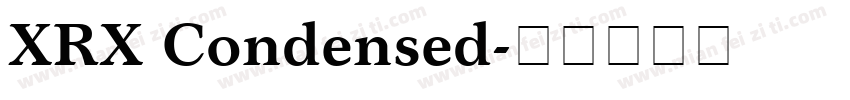 XRX Condensed字体转换